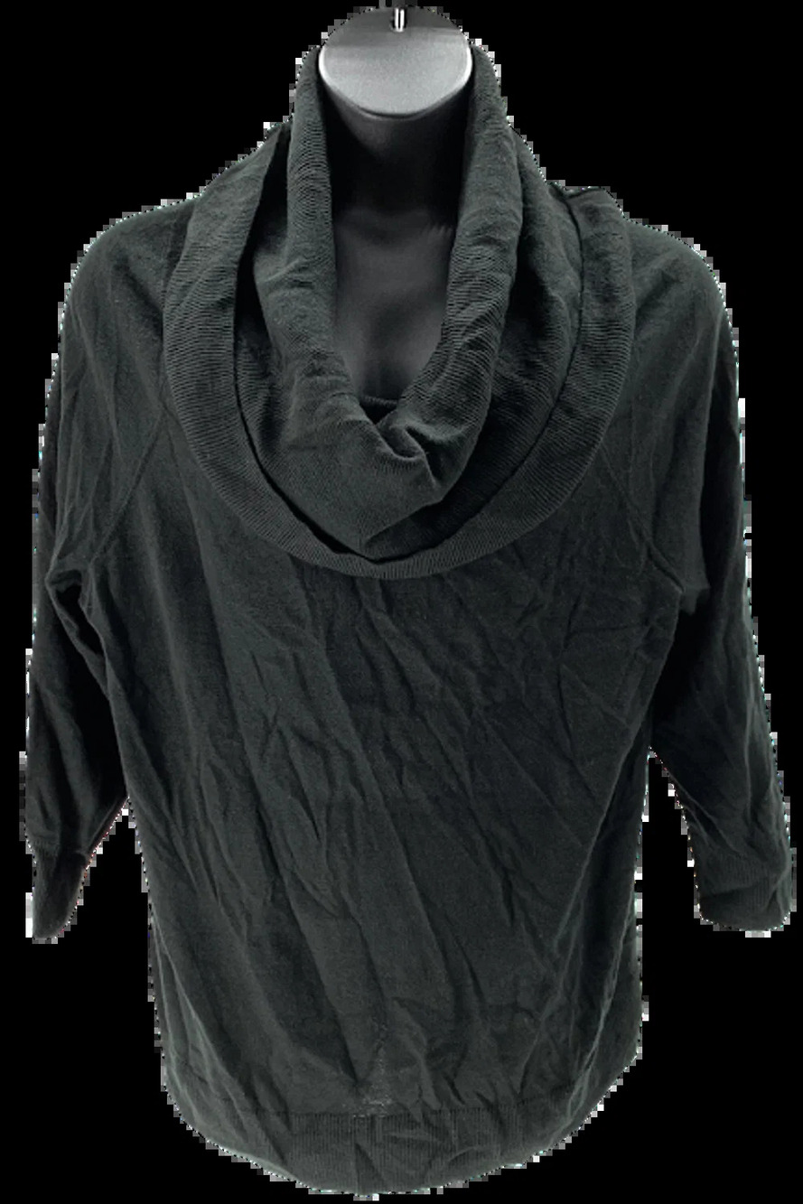Colleen Lopez Convertible Neck Pullover Sweater Black - Regular